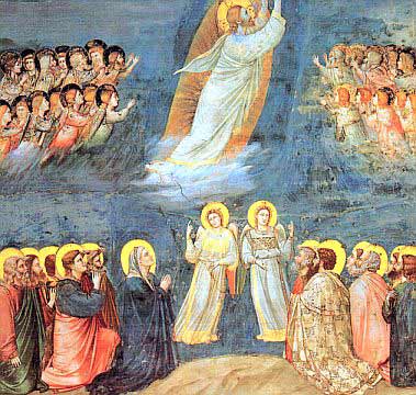 Giotto painting of Christ's ascension into Heaven courtesy of Wikipedia