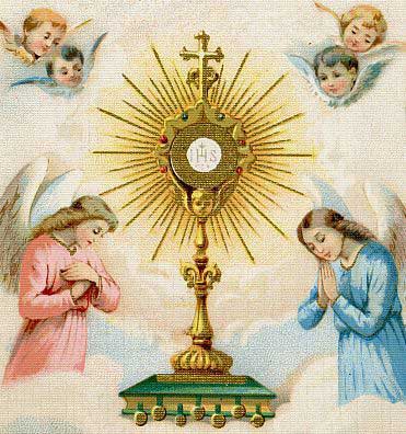 Drawing of the Blessed Sacrament in the Monstrance courtesy of Archival Art