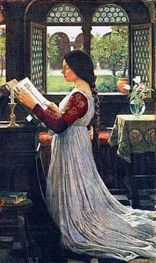 Painting of The Missal by John William Waterhouse courtesy of Wikipedia Painting of The Missal by John William Waterhouse courtesy of Wikipedia